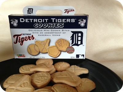 Detroit Tigers Cookies on a plate