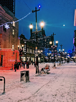 Glow festival in Downtown Calgary - winter 2019 