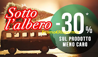 Logo Pittarello promozioni Sotto l'Albero: sconto 30% sul prodotto meno caro