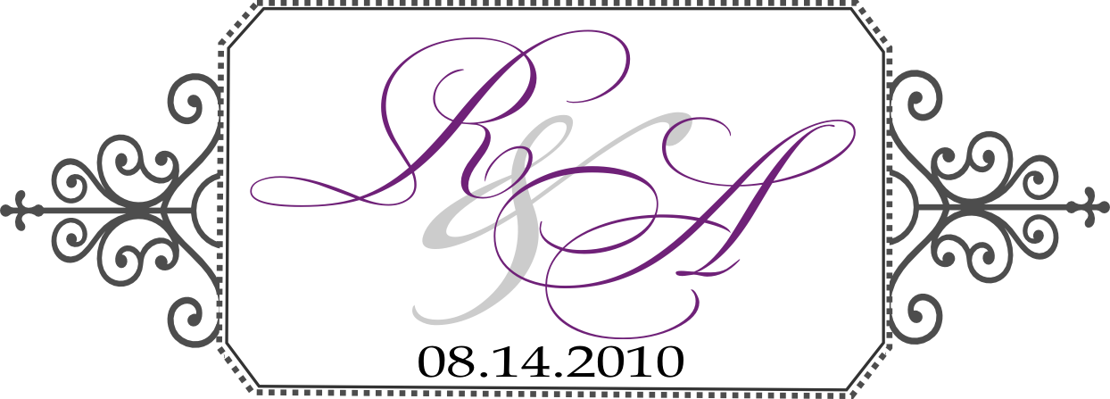 Raquel wanted a simple monogram to compliment her existing wedding 