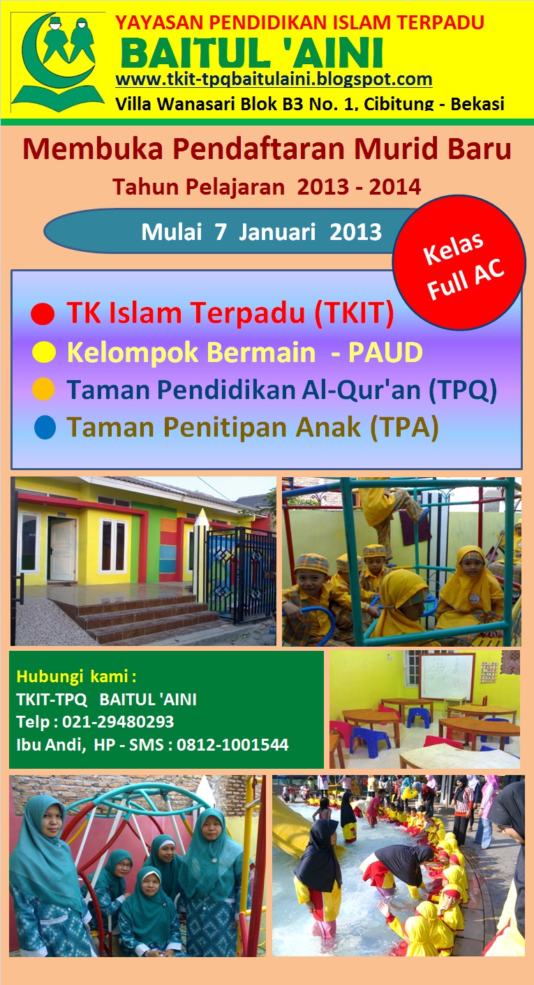 TKIT-TPQ BAITUL 'AINI: POSTER, Spanduk, Brosur, Banner 