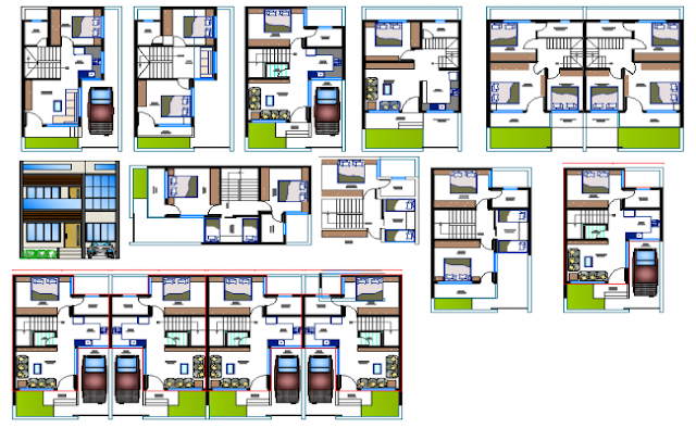 Plan et détail du maison dwg Autocad