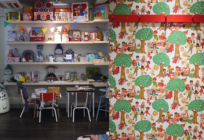 Childrens toys at retro wallpaper at Couverture and the Garbstore