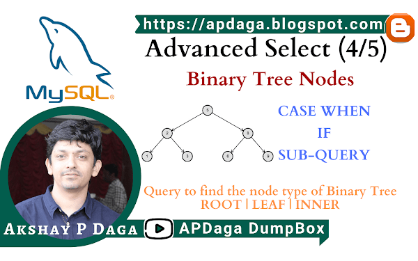 HackerRank: [Advanced Select - 4/5] Binary Tree Nodes |  CASE, WHEN, IF, Sub-query in SQL