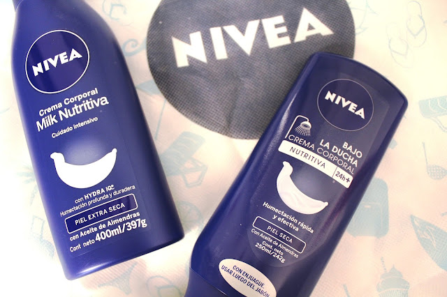 NIVEA bajo la ducha y milk nutritiva