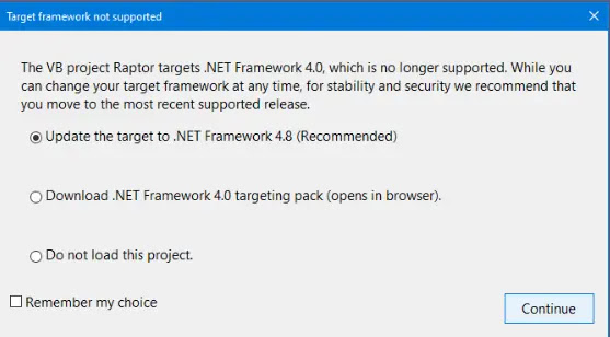 [C#] Building a project that target .NET Framework 4.5.2 in Visual Studio 2022