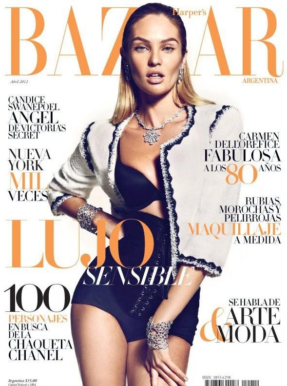 cover of Harper's Bazaar Argentina with our gorgeous Candice Swanepoel