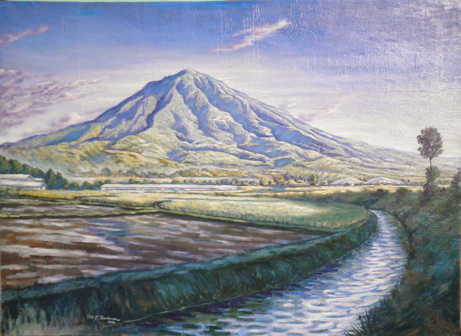 Lukisan Pemandangan Indonesia Oleh Yas Rachman Pemandangan Gunung