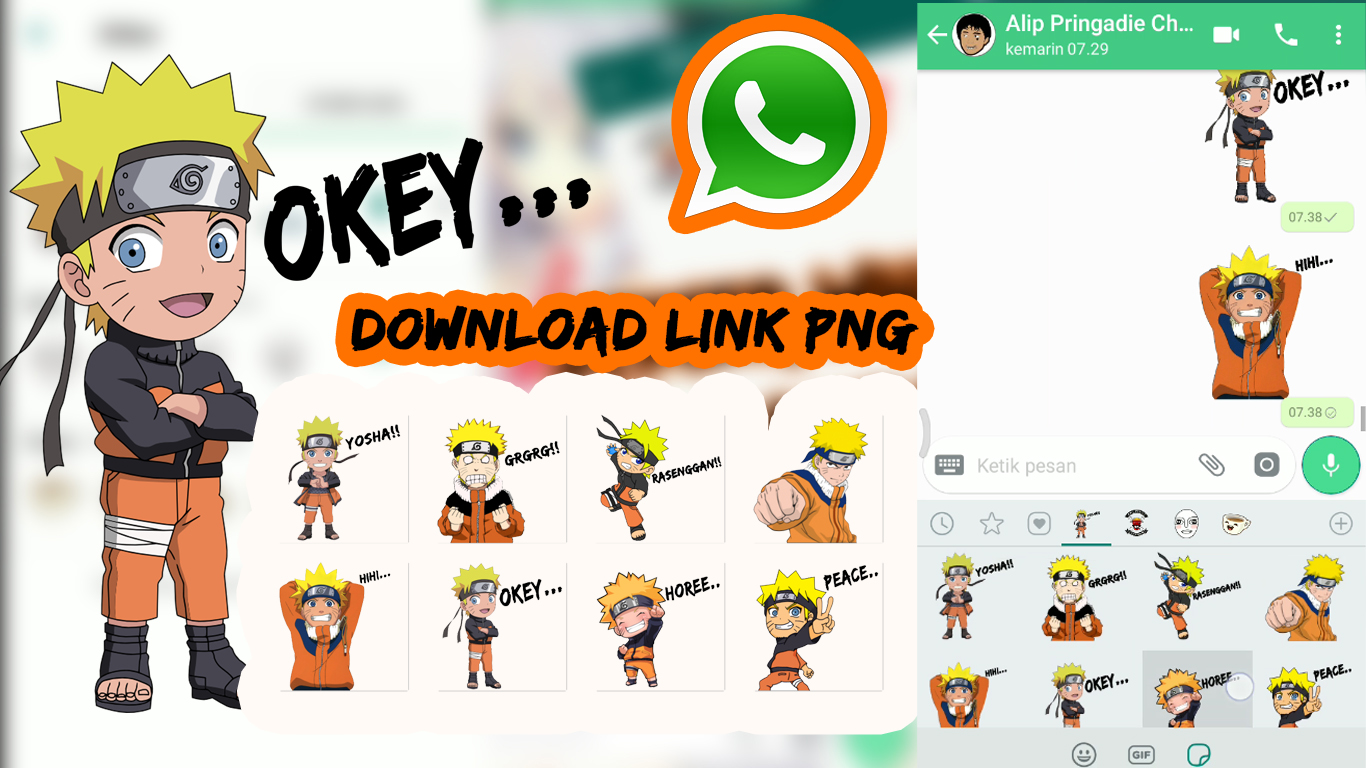 Download Png Stiker Whatsapp Anime Naruto Chibi
