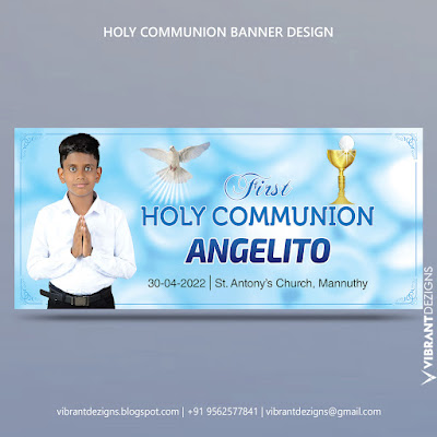 Holy communion Banner Design, holy communion banner, Banner flex printing thrissur, Banner design thrissur, graphic design thrissur