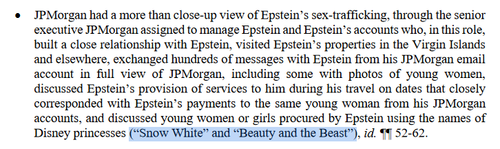"Say Hello To Snow White": Ex-JPMorgan Exec Emailed Jeffrey Epstein About Disney Princesses