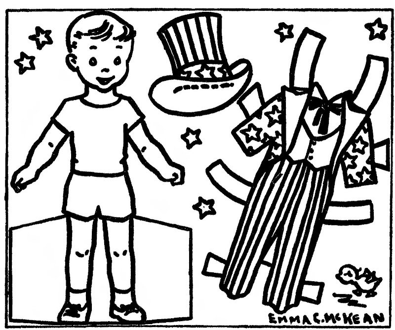 June 21, 1961. Another Uncle Sam paper doll by Emma McKean. title=