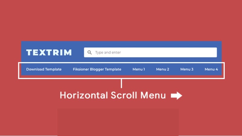 The Side Scroll Navigation Menu Is Like a Textrim Template