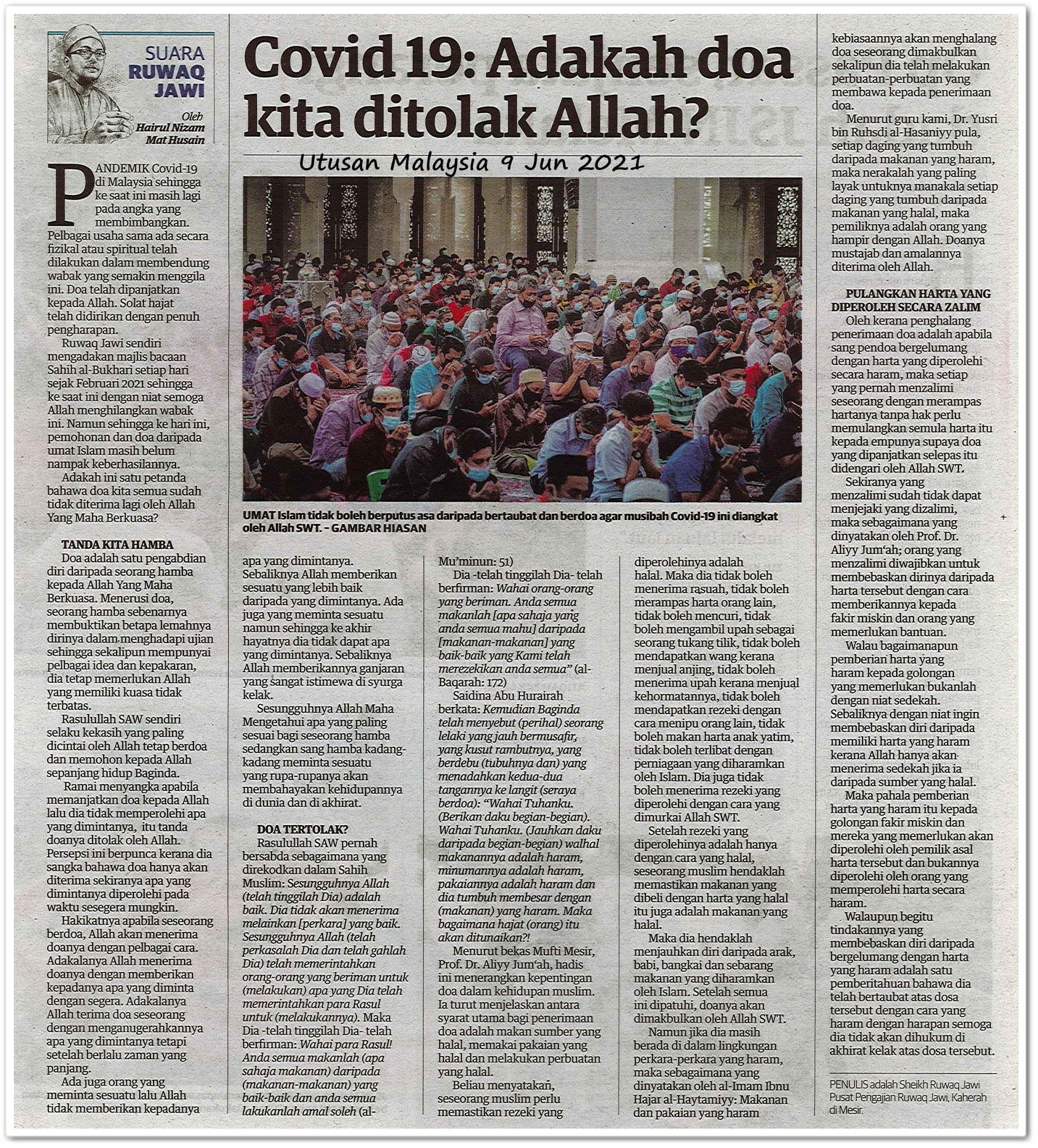 COVID-19 : Adakah doa kita ditolak Allah?