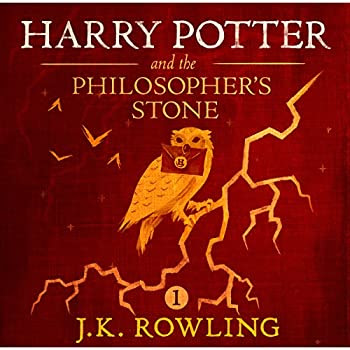 Capa do Audiolivro Harry Potter e Pedra Filosofal, edição em inglês.