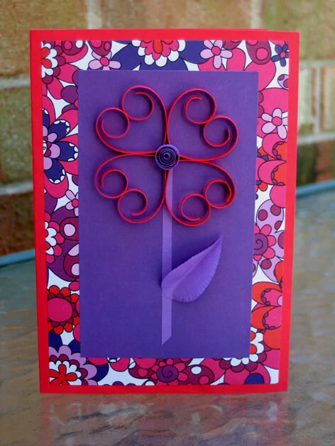 quilled flower card