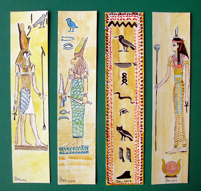 Marcadores de livros: 132_Deuses Egipcios_Horus,Sekmeth,Isis