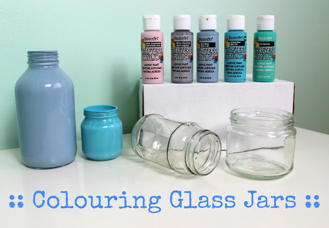 How to colour glass jars