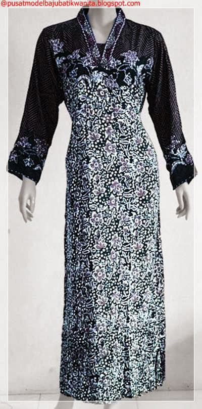  Model  Baju  Batik Gamis Muslimah  untuk Lebaran 2014 