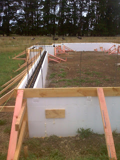 Polyblock foundations going up. February 1, 2010