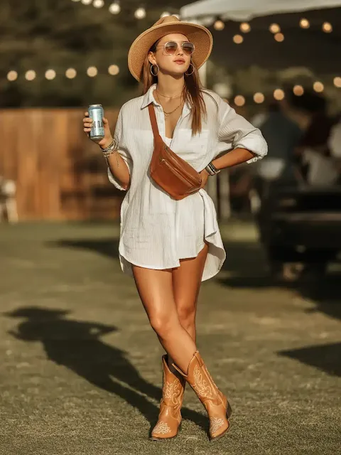 Oversized Shirt Dress