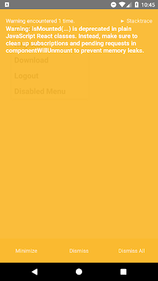 Warning: isMounted(...) is deprecated in plain Javascript Classes In React Native Solved