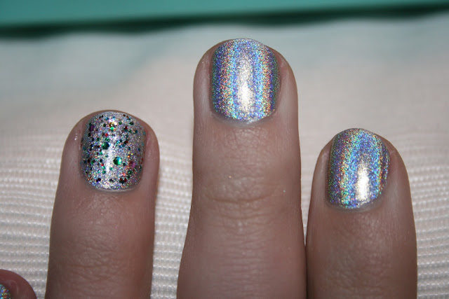 color club harp on it swatches holographic nail polish