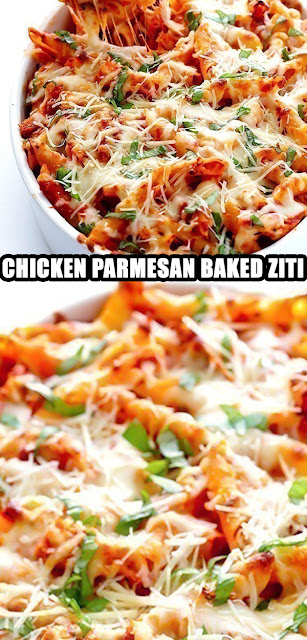 DELICIOUS CHICKEN PARMESAN BAKED ZITI