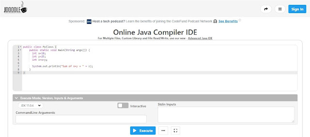 JDoodle Online Java Compiler