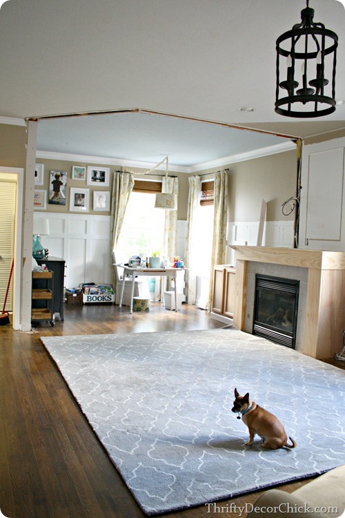 tearing down a wall to create great room
