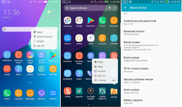 eROBOT CUSTOM ROM NOTE 4 V25 6.0.1 N910C & N910H/U