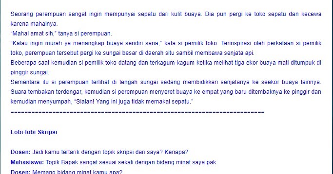 Contoh Teks Anekdot Menyindir - JobsDB