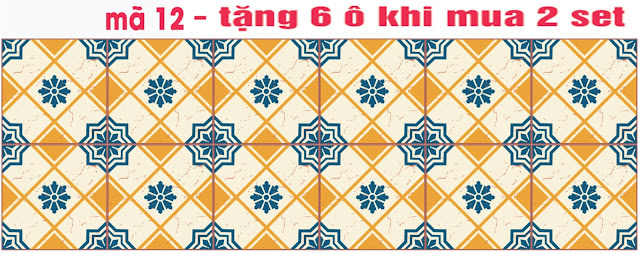 Decal gạch bông 12