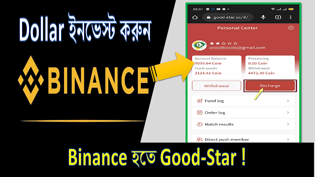 Good Star | Good-Star এ  যেভাবে Binance হতে Dollar বিনিয়োগ (Invest) করবেন- Part-3