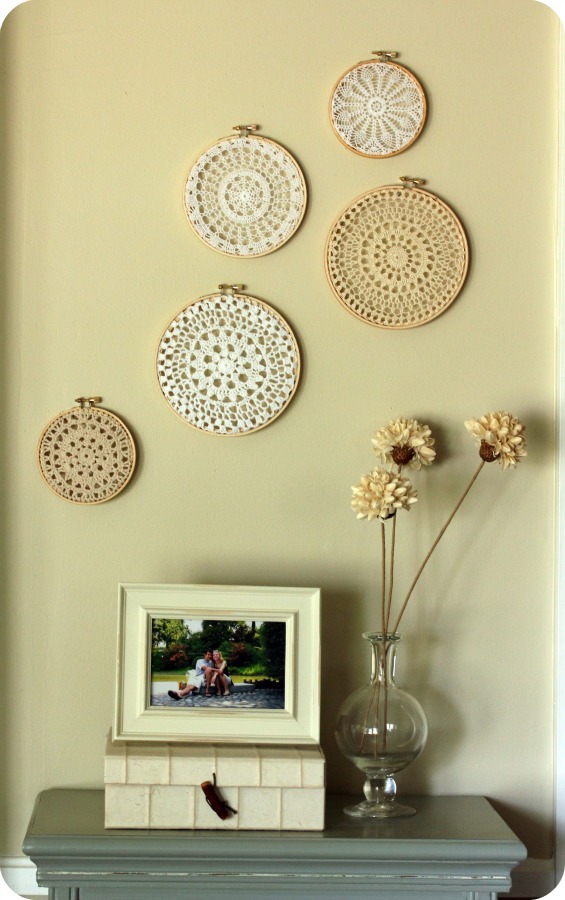 little lovelies: doily wall art