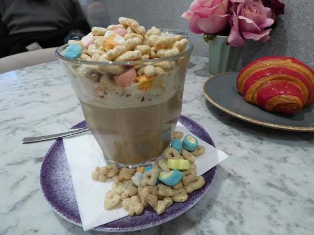 Lucky Charms latte at Elan Cafe, Park Lane, London