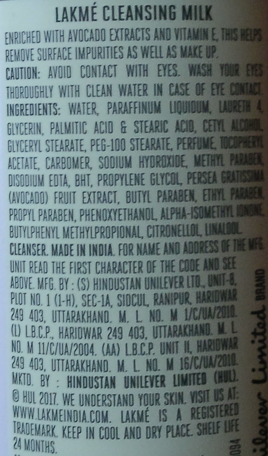 Lakme Cleansing Milk