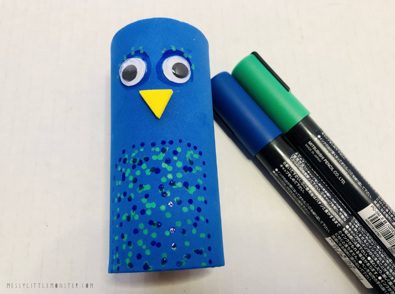 toilet paper roll craft - peacock