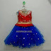 Blue and Red Mirror Lehenga for Kids