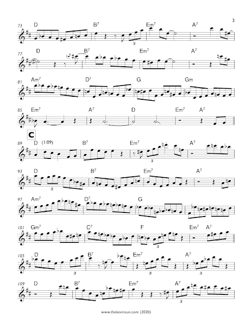 "Keen and Peachy" – Charlie Parker Solo Transcription (Eb) 1951 Pershing Page 3