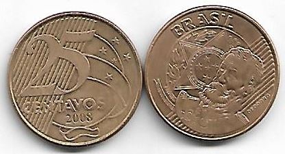 Moeda de 25 centavos, 2008