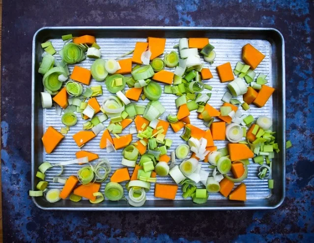 Step 2 - Leeks - added to pan