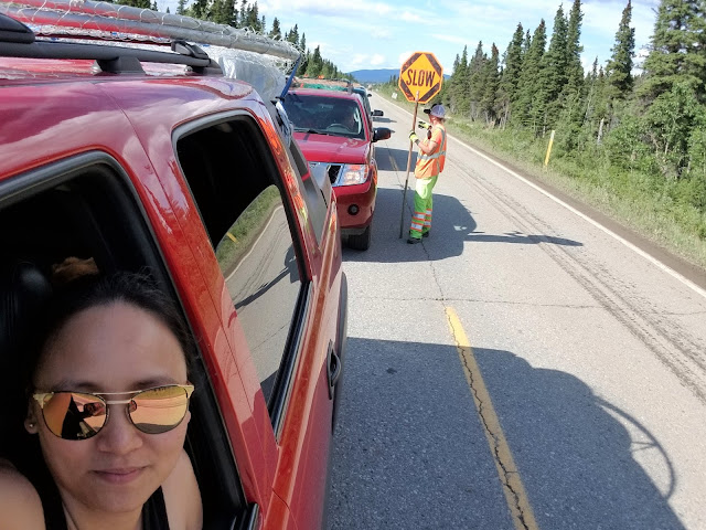 Summer Road works in Alaska