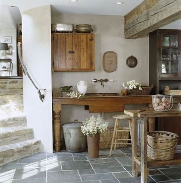 Country cottage kitchen tiles