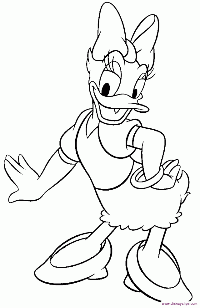 Disney Daisy Duck Coloring Pages Clip