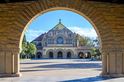 Stanford Church through the Arch
