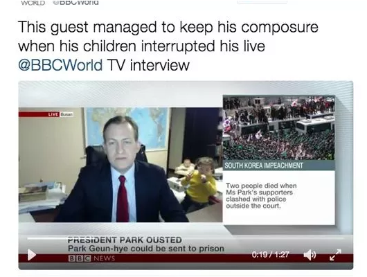 Children interrupt BBC News interview - BBC News