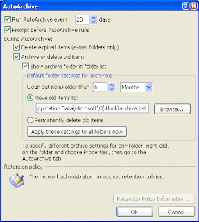 How to Set Up AutoArchive in outlook 2007