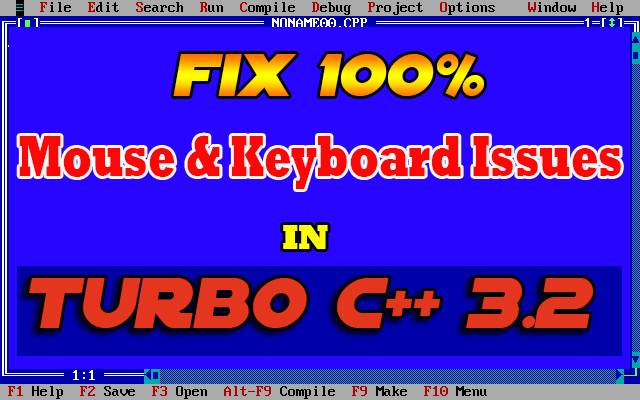 fix keyboard and mouse issues in turbo c++ #allaboutprogramming62