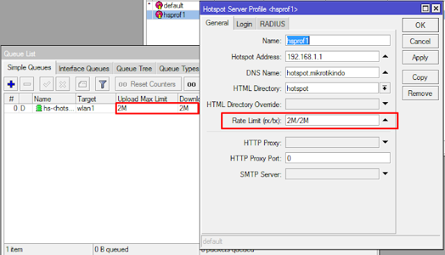 Rate Limit pada Hotspot Server Profile